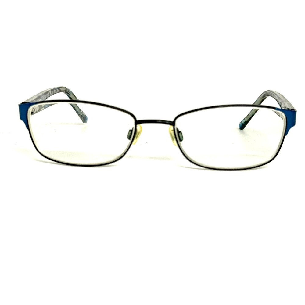Bebe BB5144‎ Jet Black Blue Tortoise Rectangular Eyeglasses Frames 51-17-135